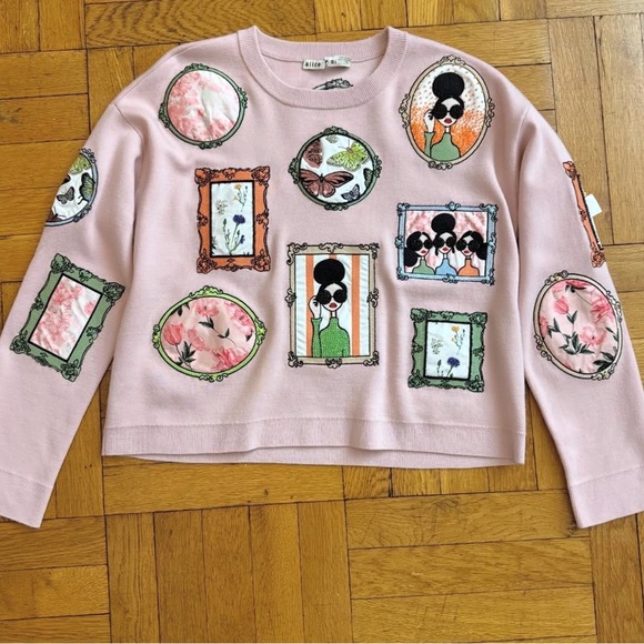 Alice + Olivia Sweaters - Alice + Olivia Kitty Frame Staceface swears